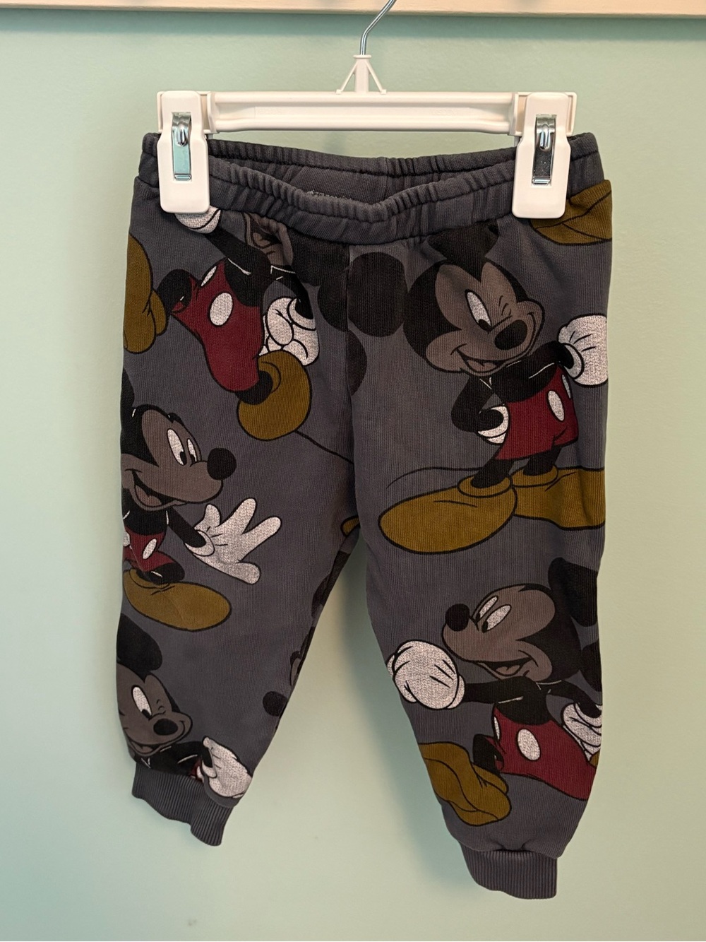 Zara Disney Mickey Mouse Gray Kids Jogger Pants